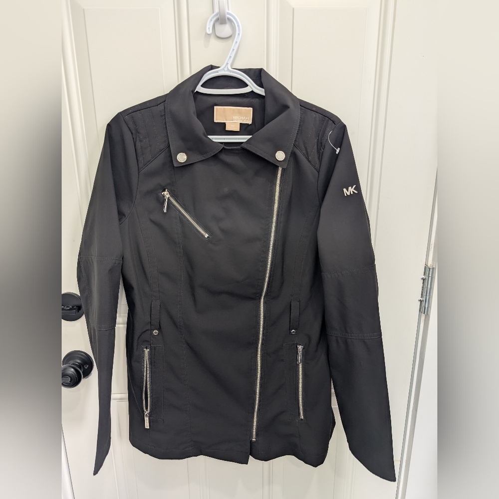 Michael Kors Black Utility Jacket with Quilted Details